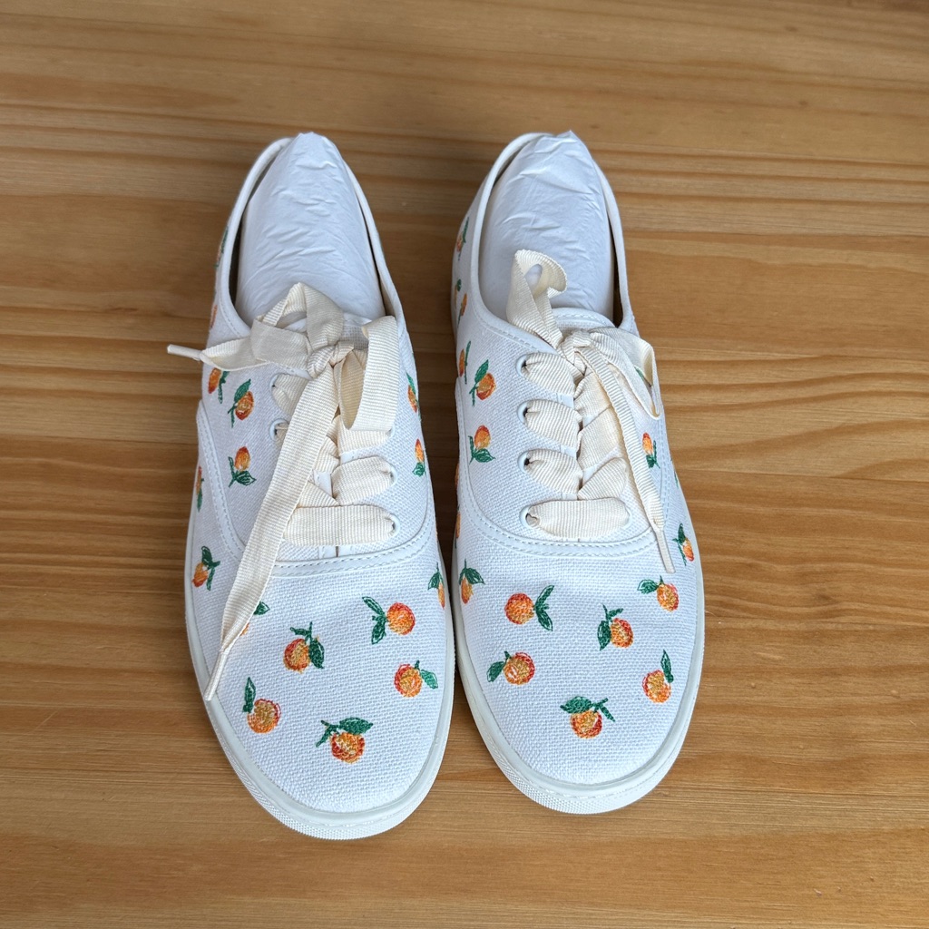 Soludos New Marin Embroidered Orange Sneakers — image 2 of 8